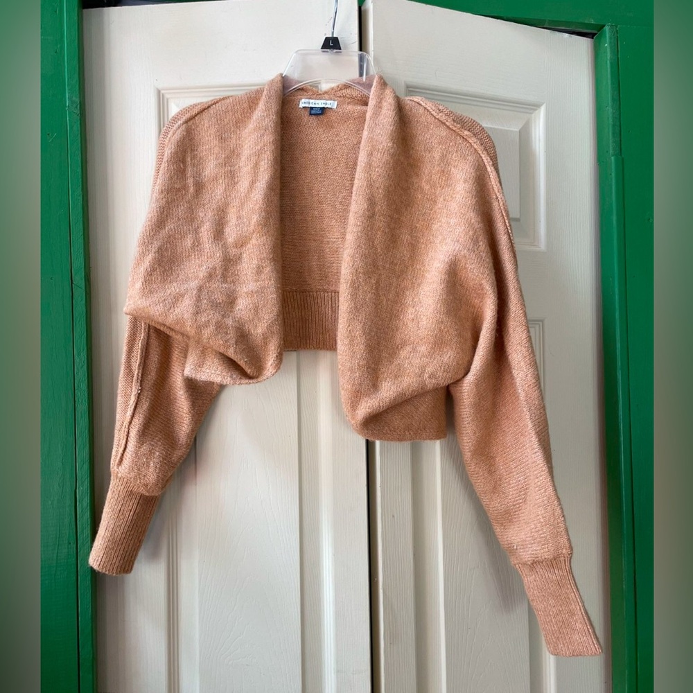 American Eagle Outfitters Peach/Tan Shrug
